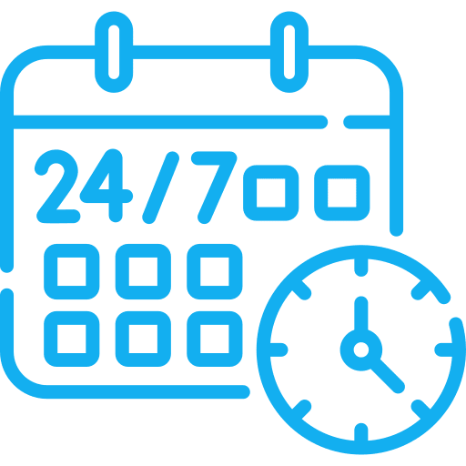 24/7 Availability Icon