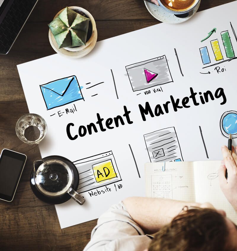 Graphic showing the concept of redefining business narratives in marketing.